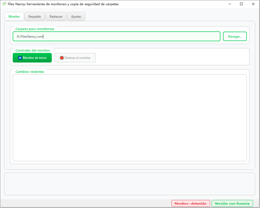 FilesNanny User Interface