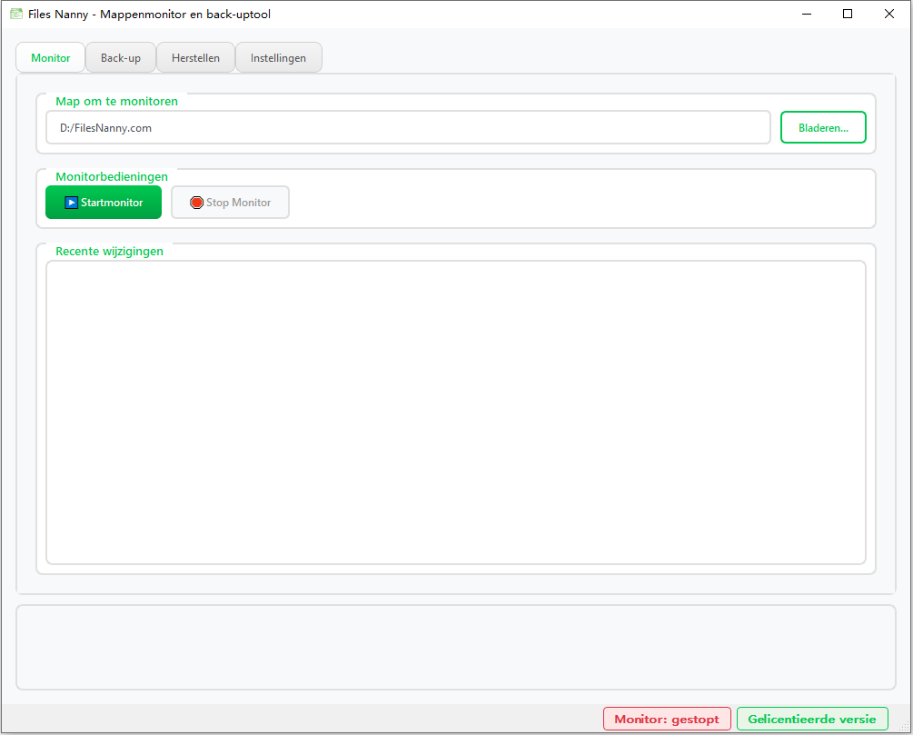 FilesNanny User Interface
